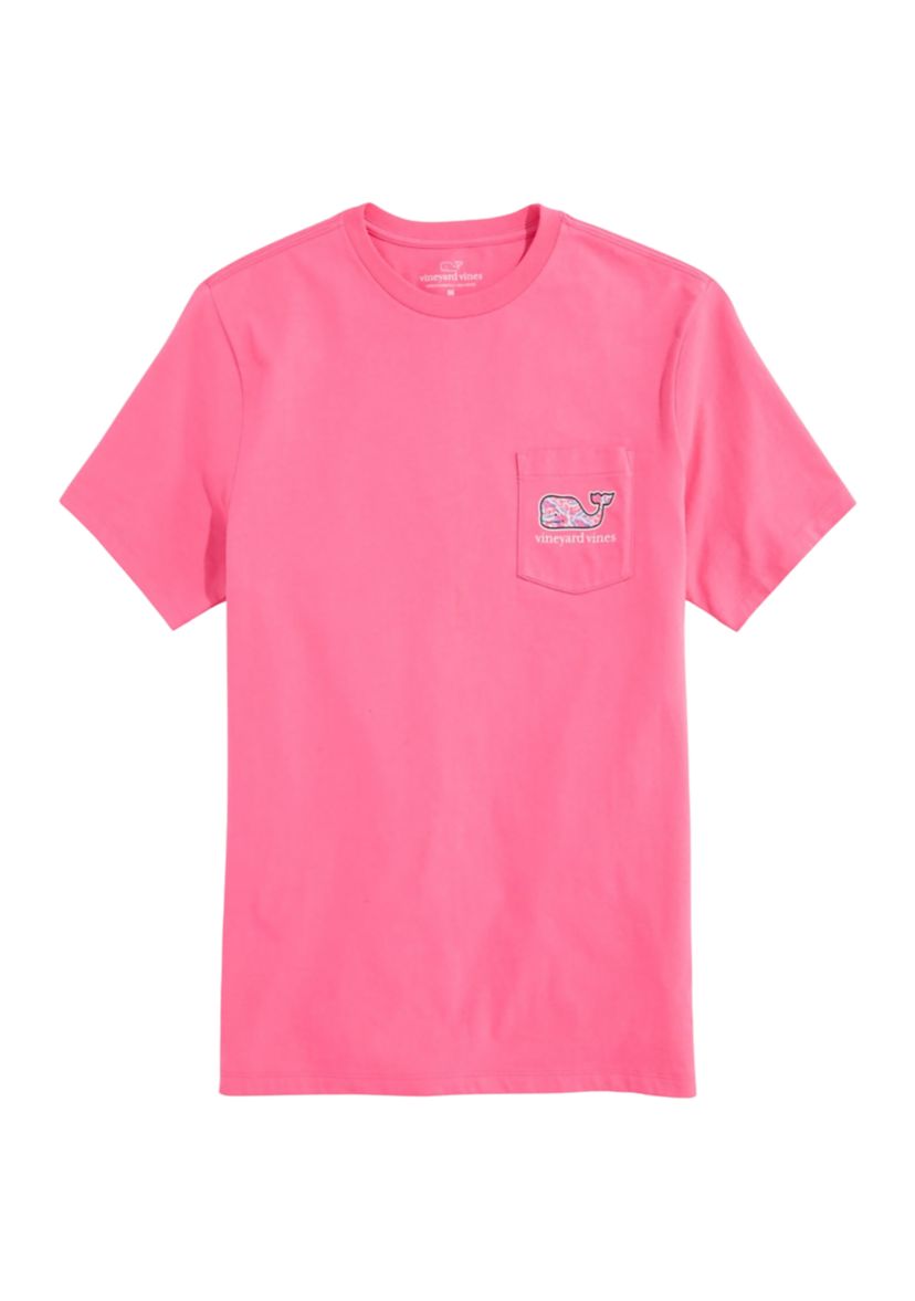 Mens Bone Fishing Whale Fill Short Sleeve Pocket T-Shirt