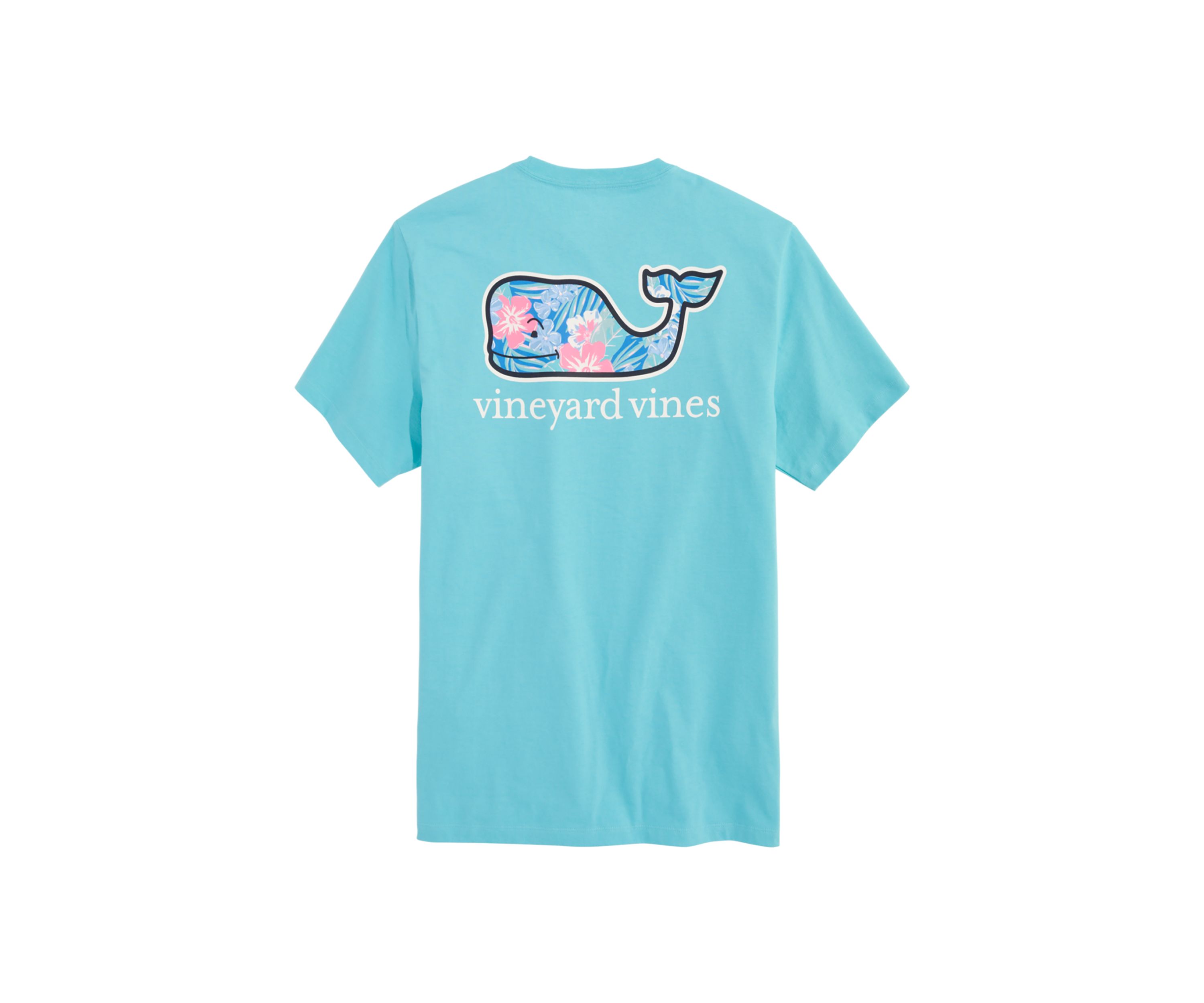 Vintage Floral Whale Graphic T-Shirt
