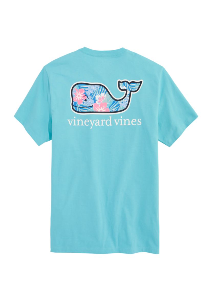 Vintage Floral Whale Graphic T-Shirt