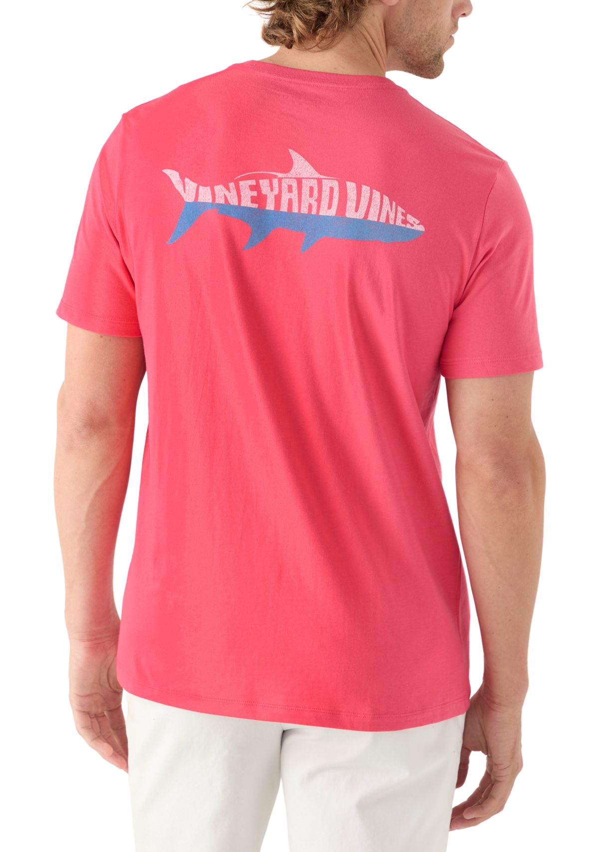 Mens Silhouette Fish Type Short-sleeve Pocket T-Shirt