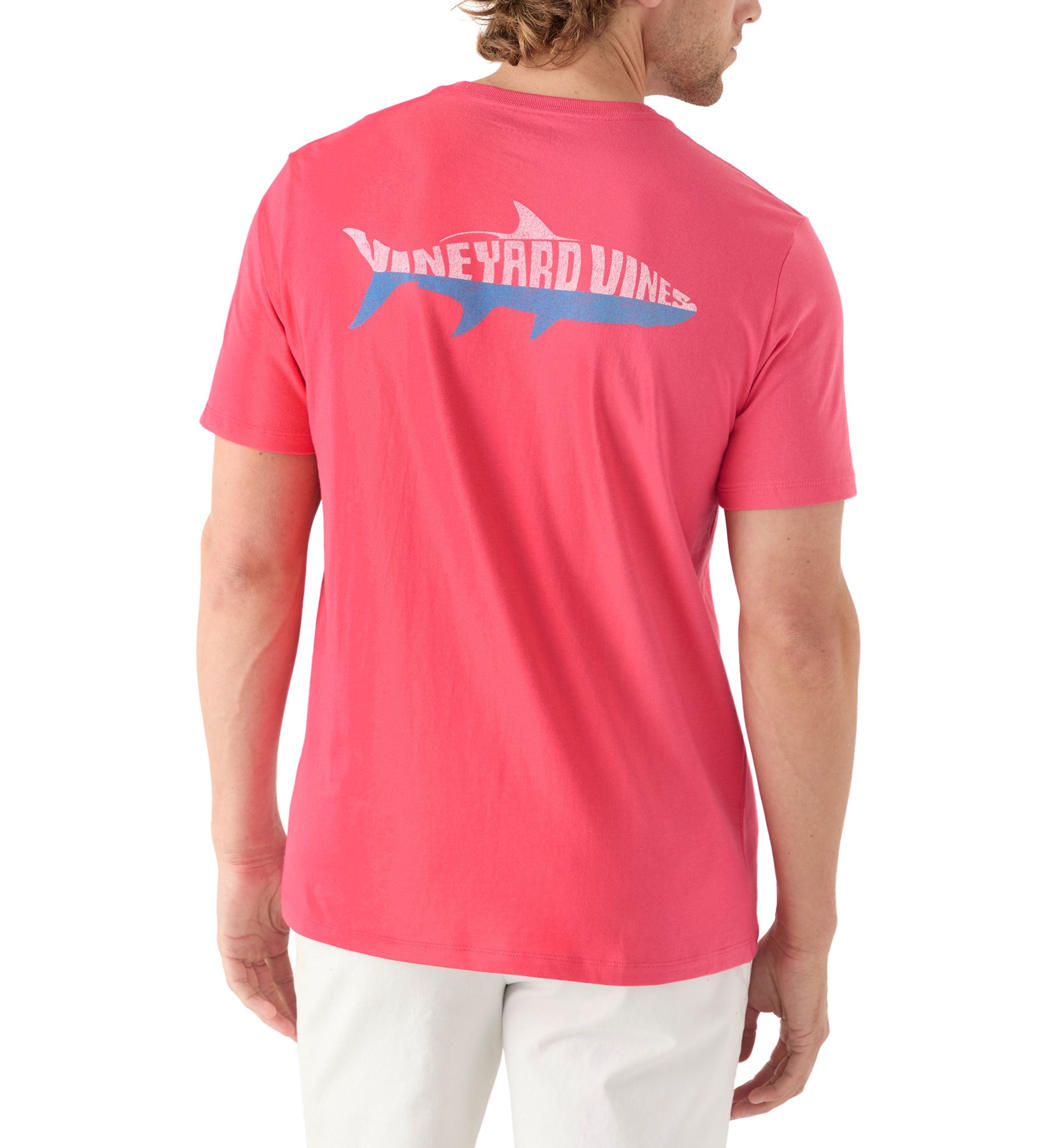 Mens Silhouette Fish Type Short-sleeve Pocket T-Shirt