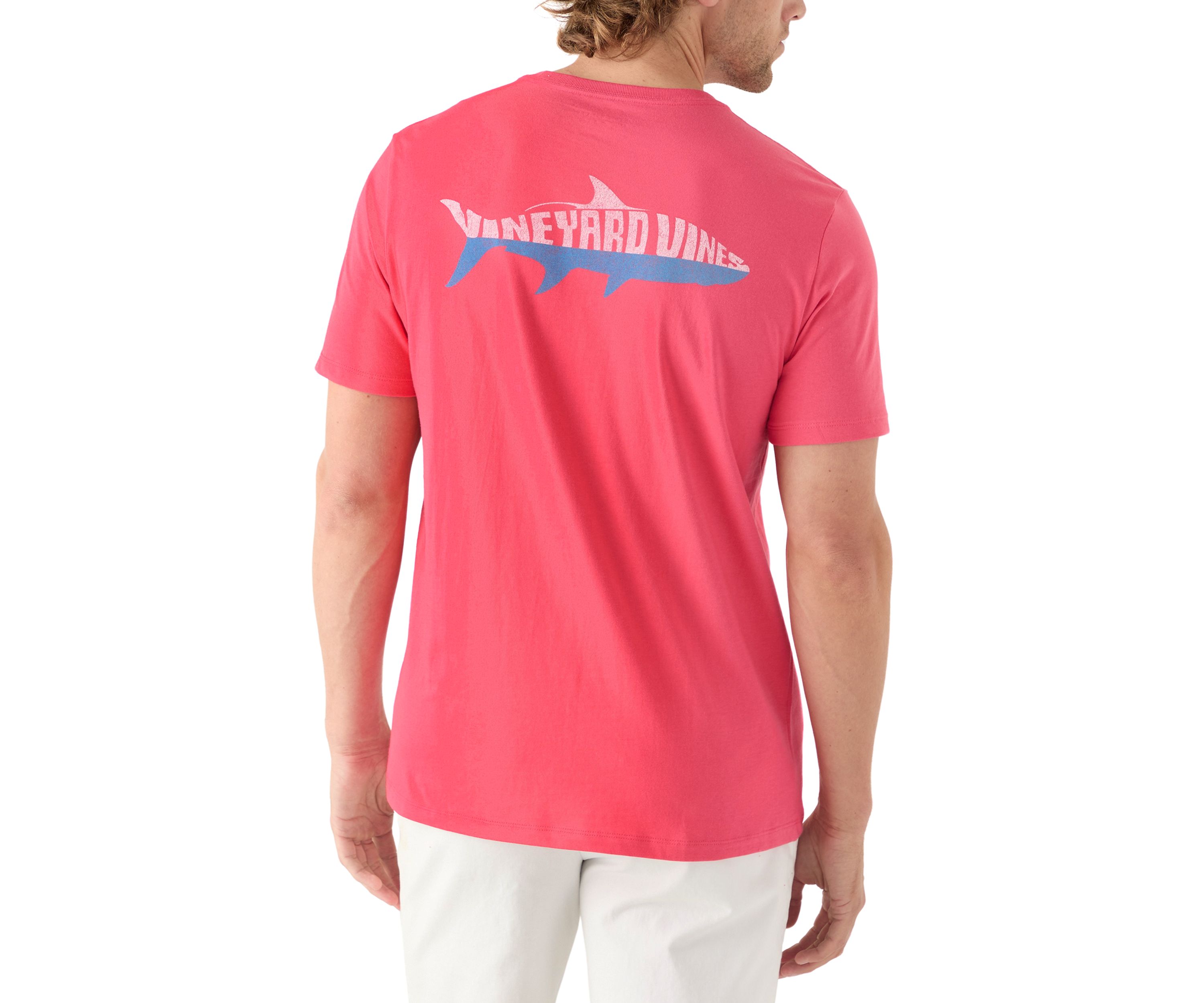 Mens Silhouette Fish Type Short-sleeve Pocket T-Shirt
