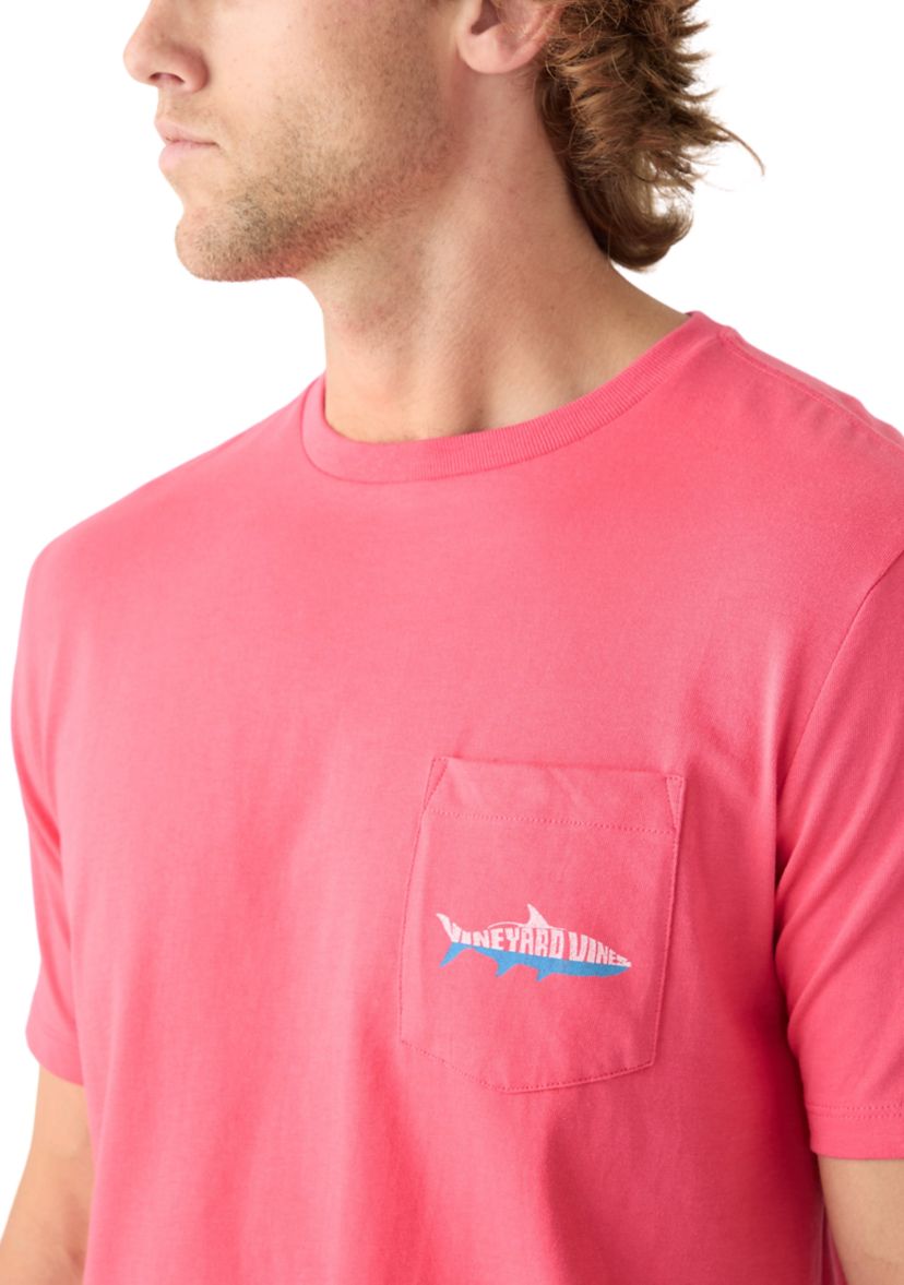 Mens Silhouette Fish Type Short-sleeve Pocket T-Shirt