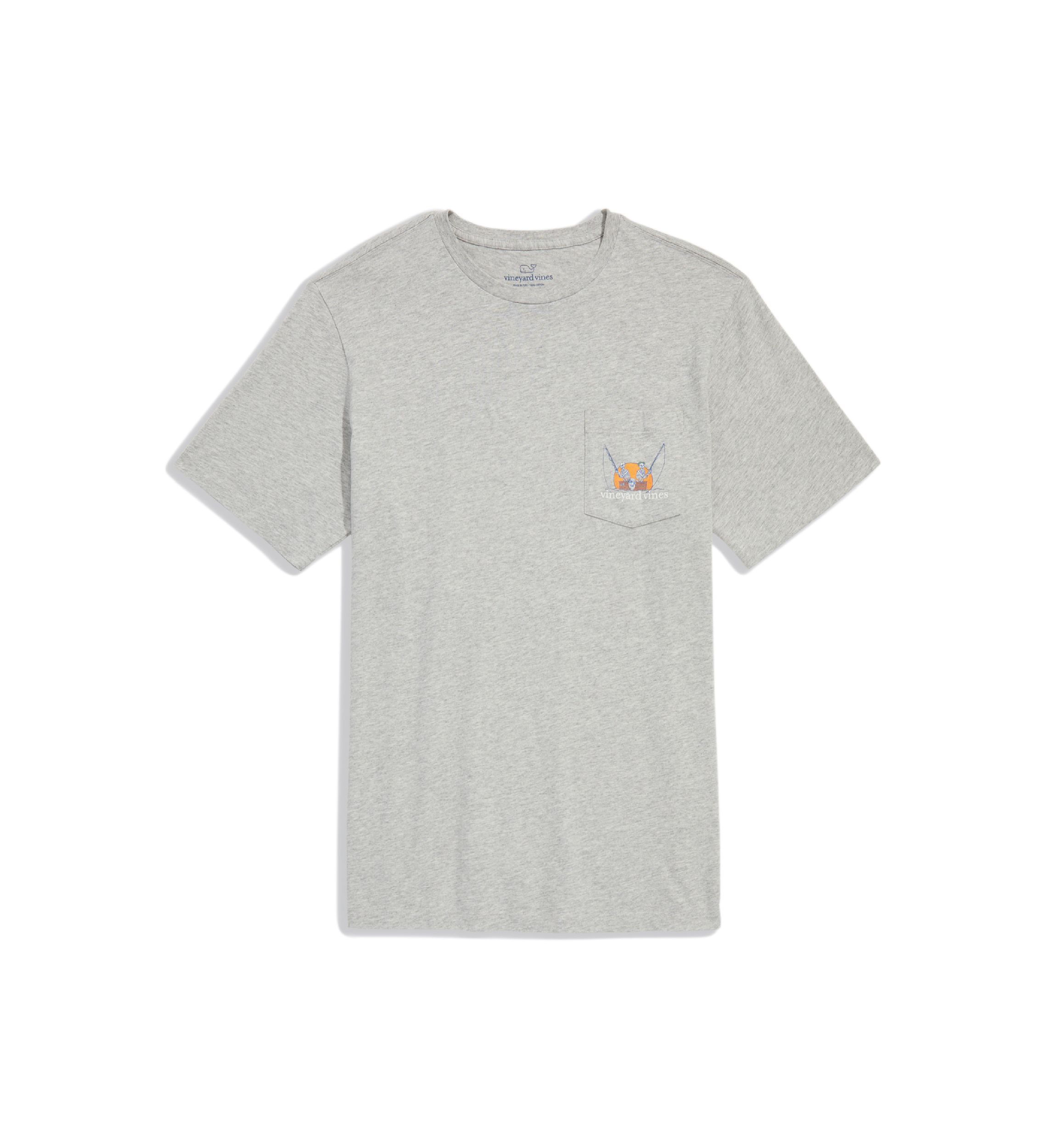 Fishing Skeletons Short-Sleeve Pocket Tee 