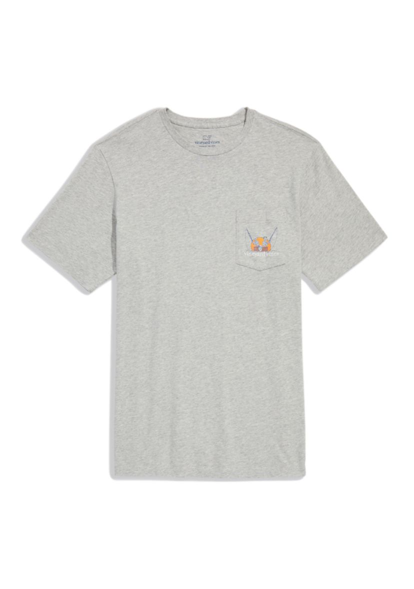 Fishing Skeletons Short-Sleeve Pocket Tee 