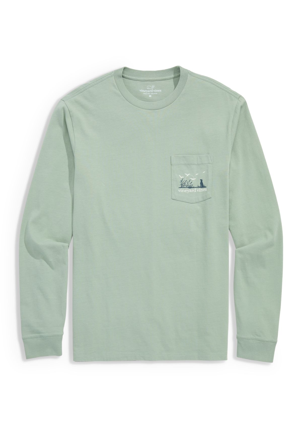 Mens Marsh Dog Long Sleeve Graphic T-Shirt