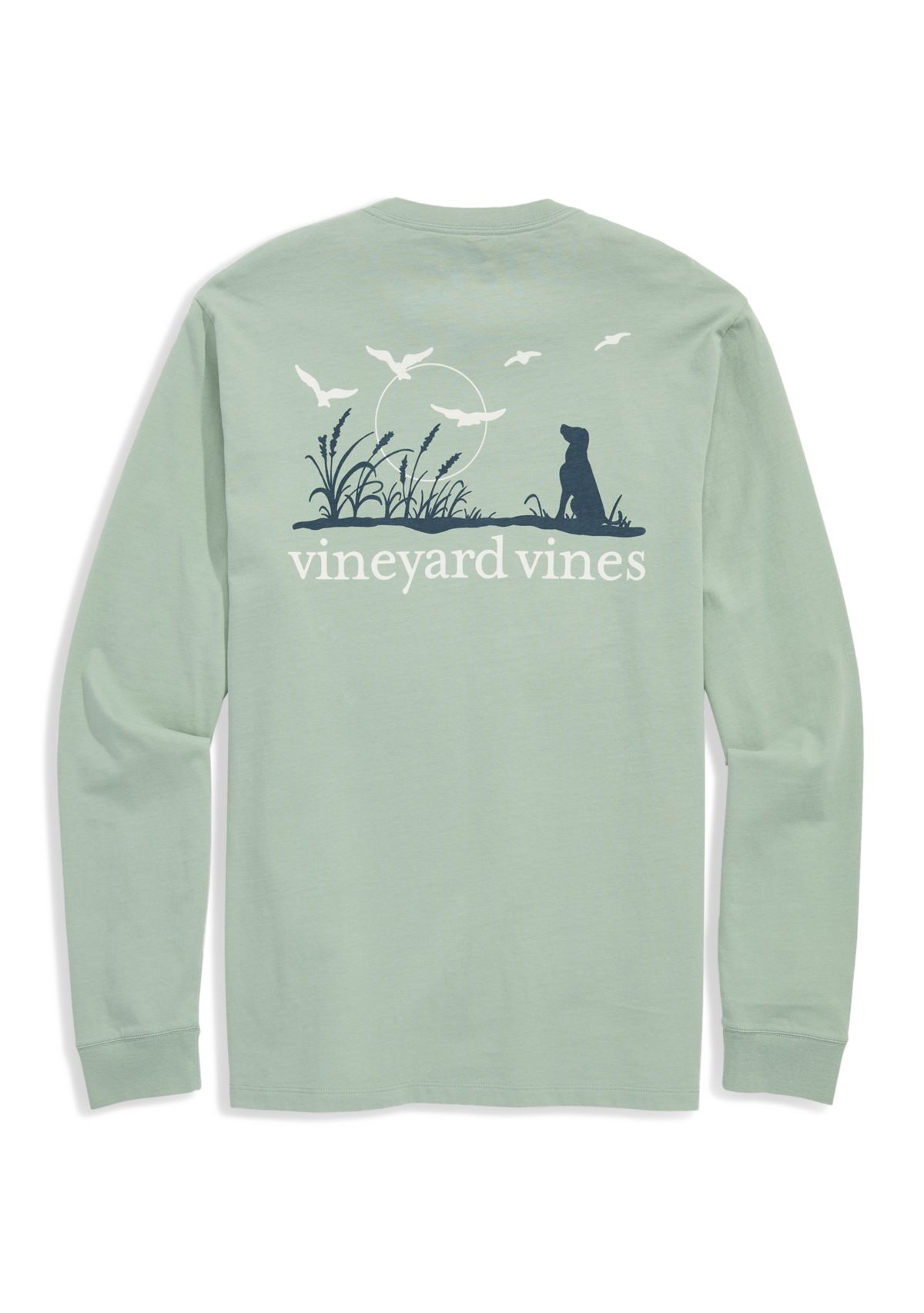 Mens Marsh Dog Long Sleeve Graphic T-Shirt