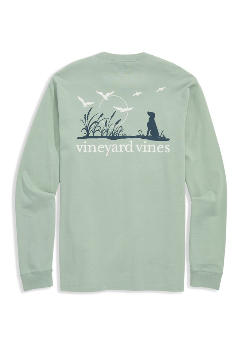 Mens Marsh Dog Long Sleeve Graphic T-Shirt