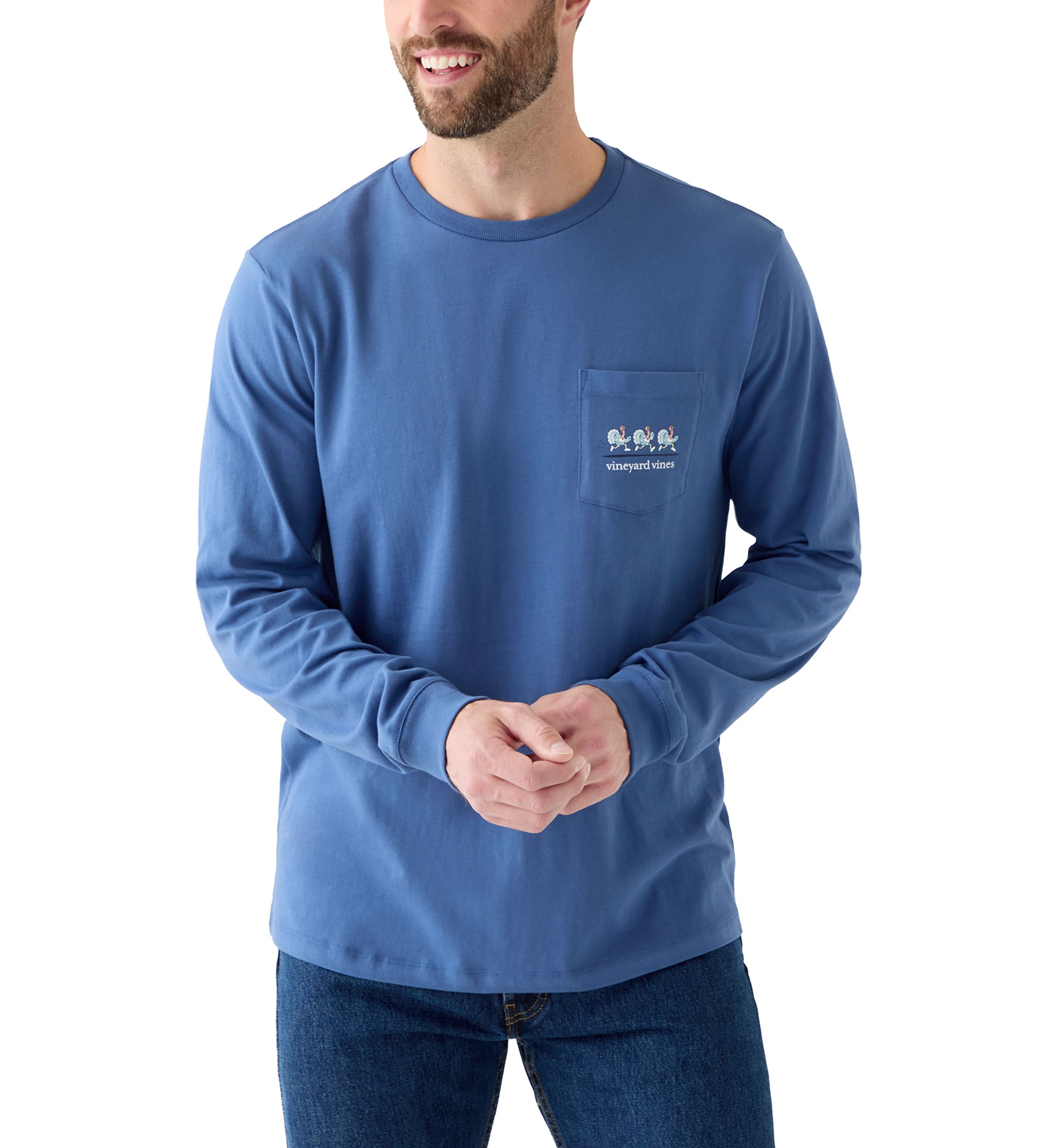 Mens Turkey Trot Long Sleeve Graphic T-Shirt