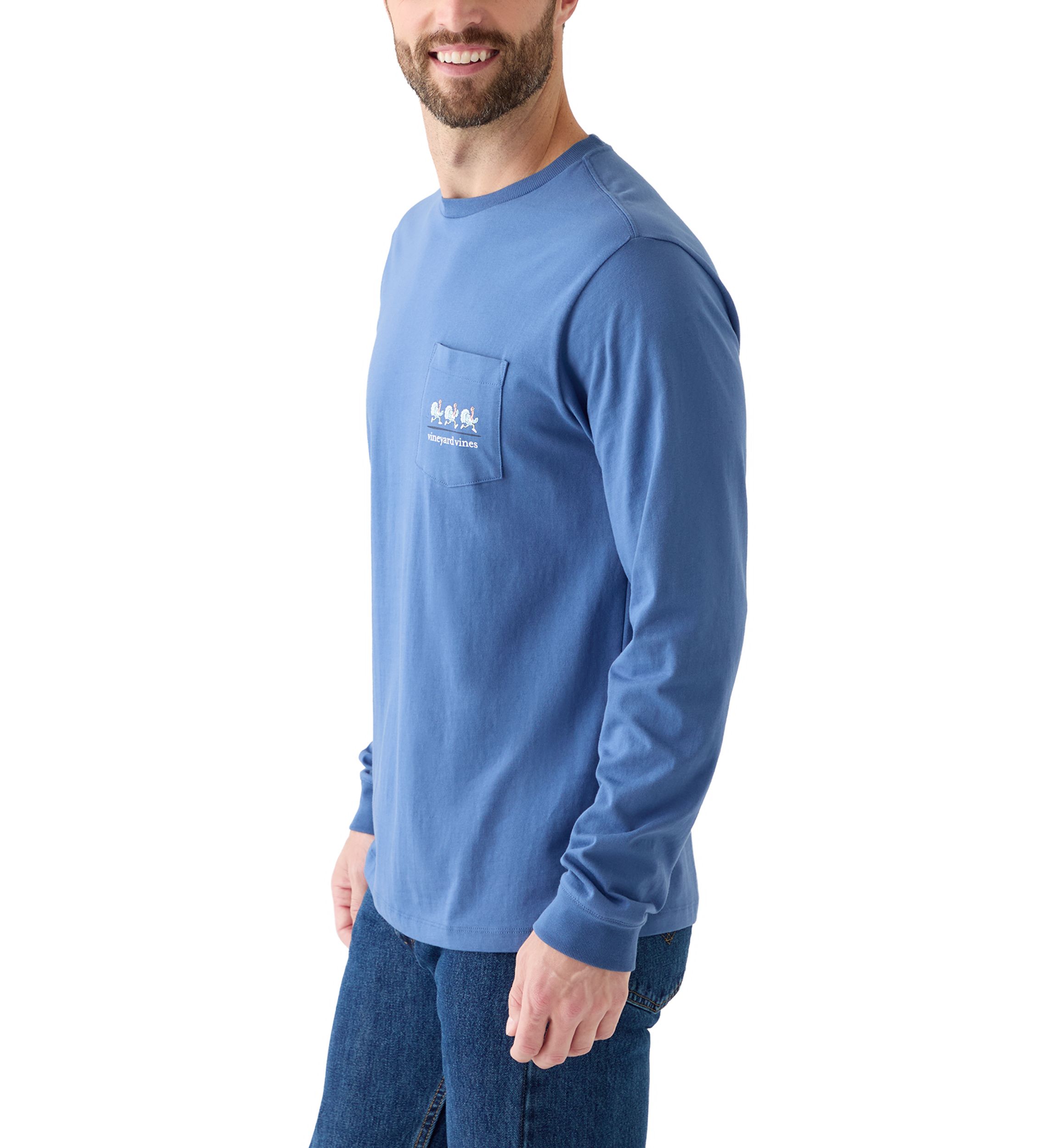 Mens Turkey Trot Long Sleeve Graphic T-Shirt