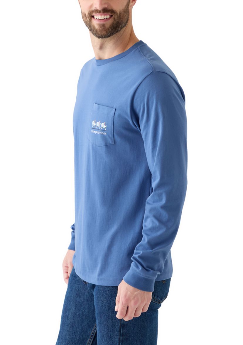 Mens Turkey Trot Long Sleeve Graphic T-Shirt