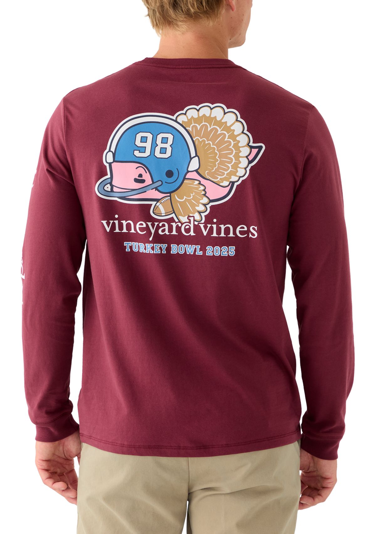 Mens Graphic Football Turkey Whale Long Sleeve T-Shirt