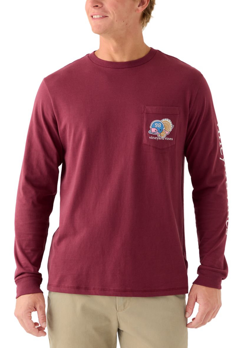 Mens Graphic Football Turkey Whale Long Sleeve T-Shirt