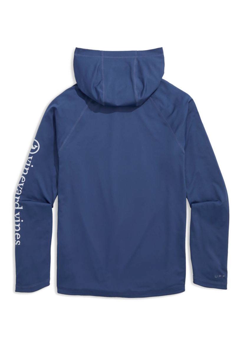 Mens Whale Dot Long Sleeve Harbor Hoodie T-Shirt