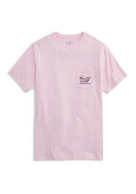 Vineyard Vines Men's Drift Dye Spring Break Graphic Shirt, Pink, 2XL