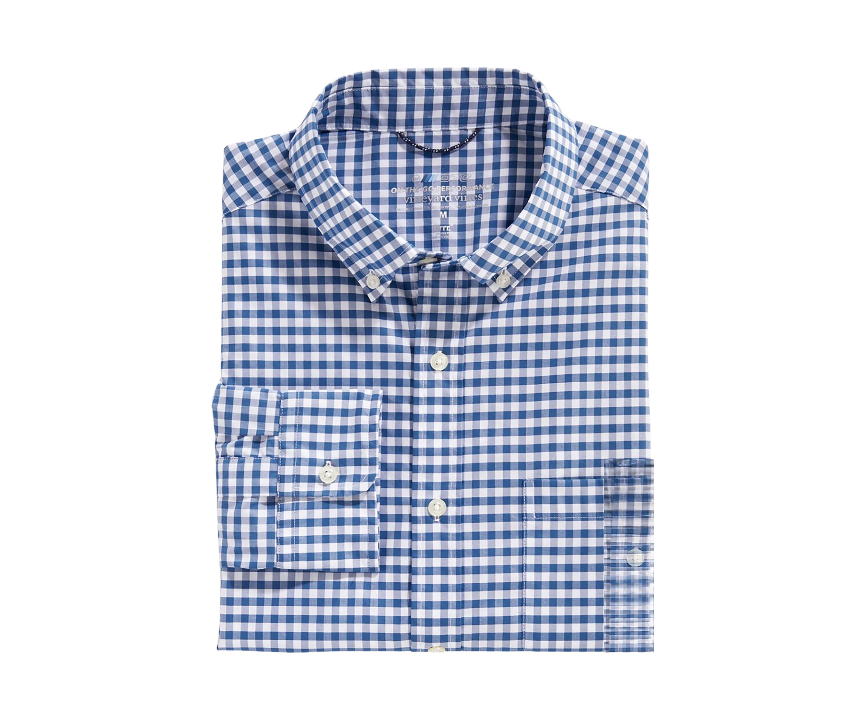 Mens Long Sleeve Classic Gingham Button Down Shirt