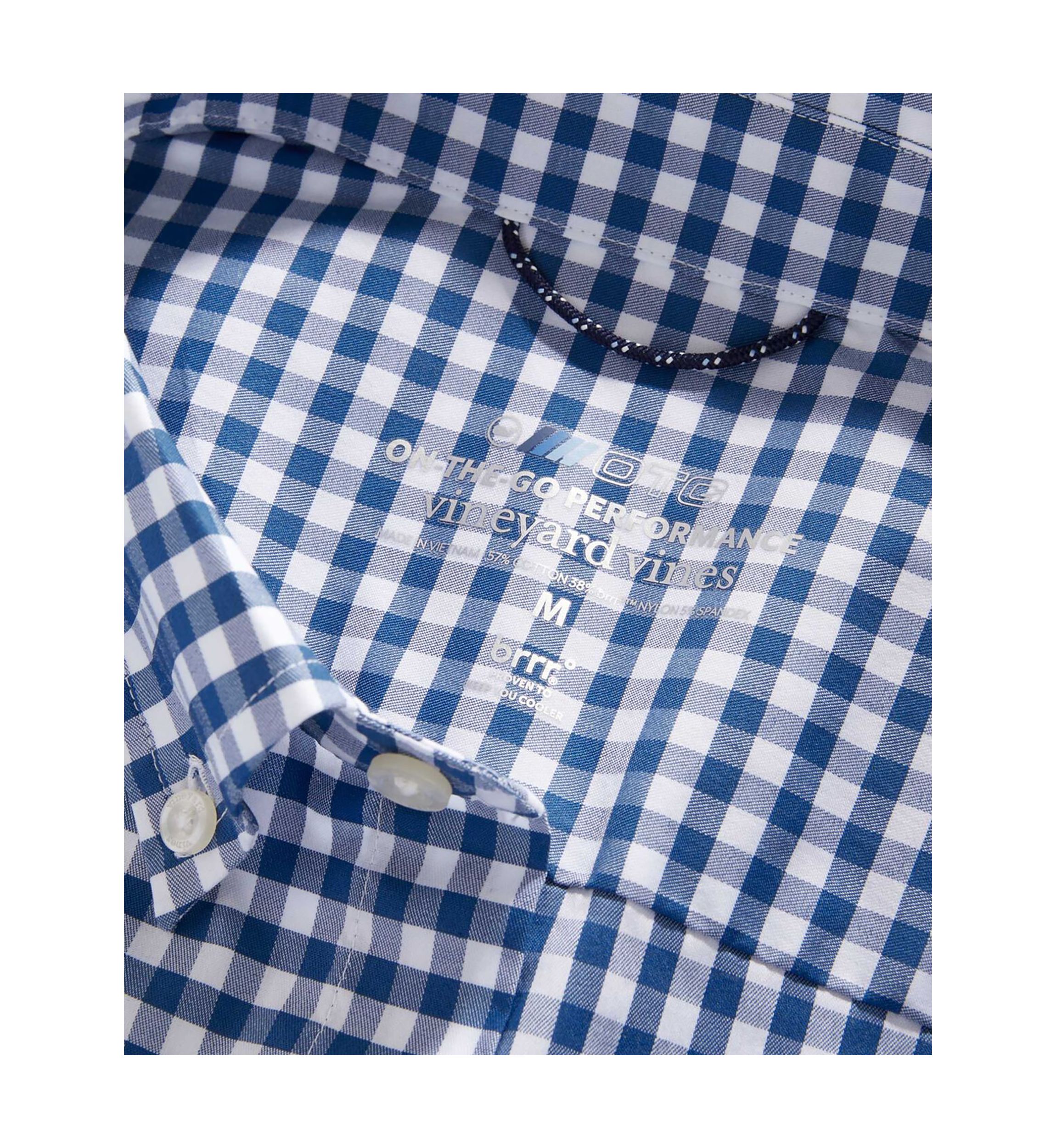 Mens Long Sleeve Classic Gingham Button Down Shirt