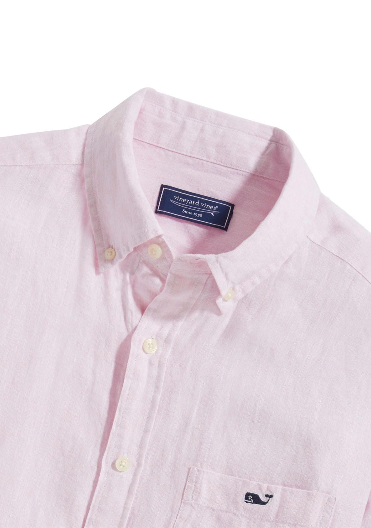 Mens Long Sleeve Solid Linen Shirt