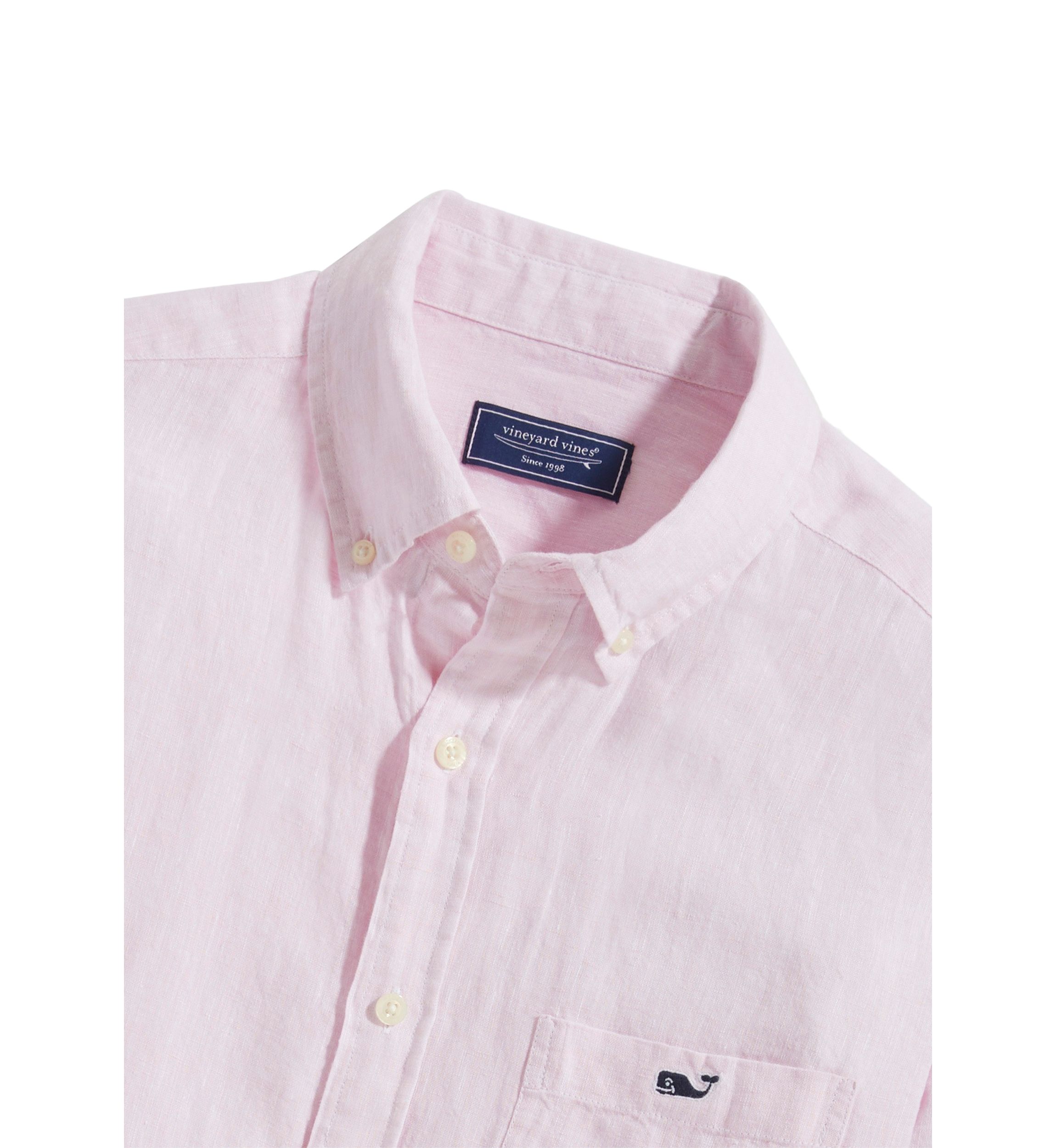 Mens Long Sleeve Solid Linen Shirt
