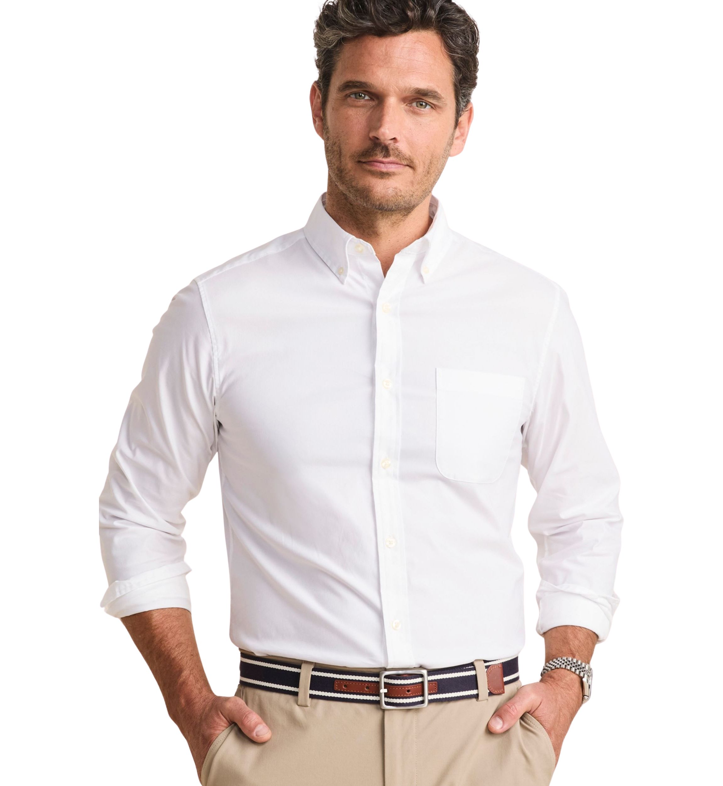 Mens Breakwater Solid Performance Cotton Shirt