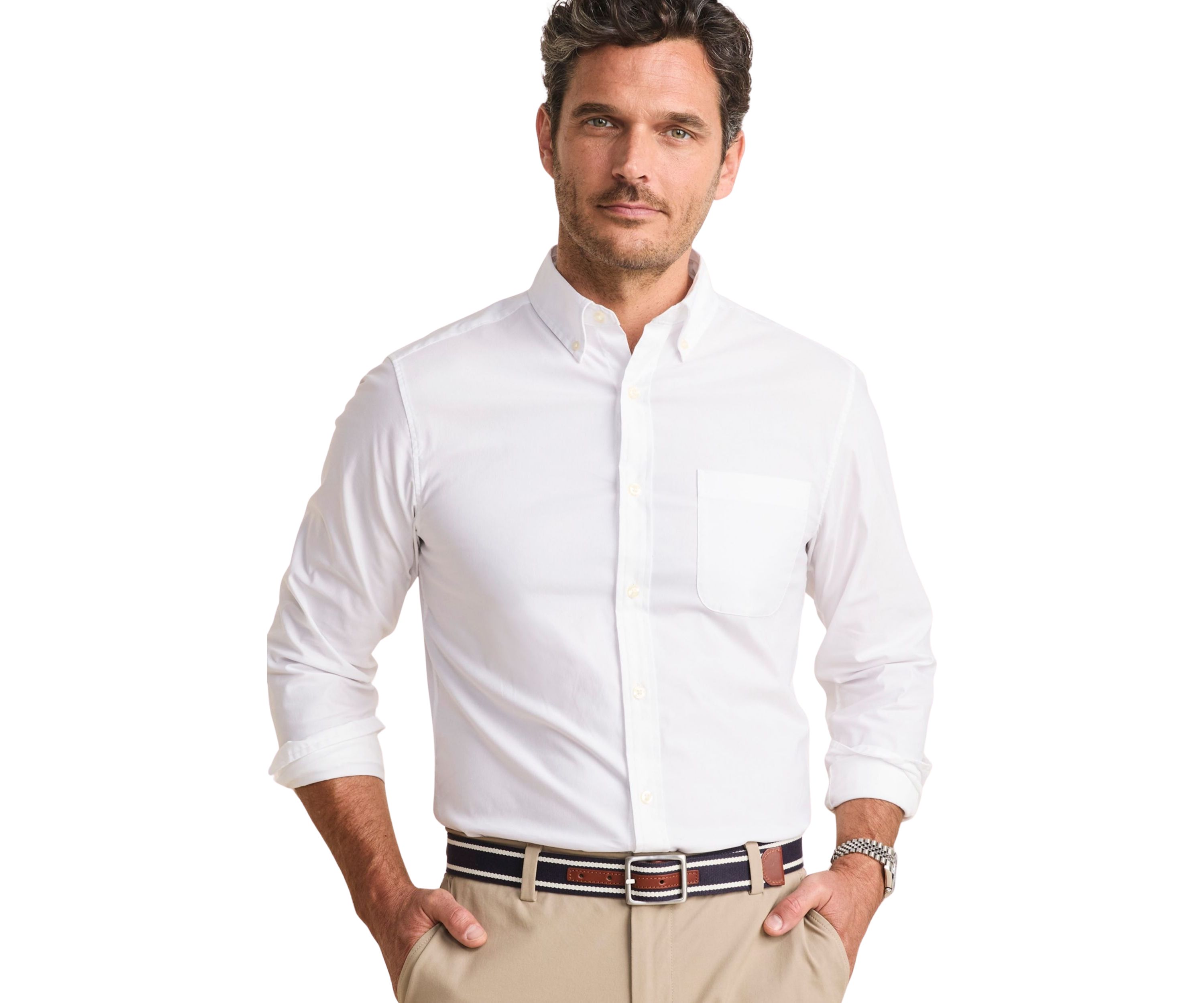 Mens Breakwater Solid Performance Cotton Shirt