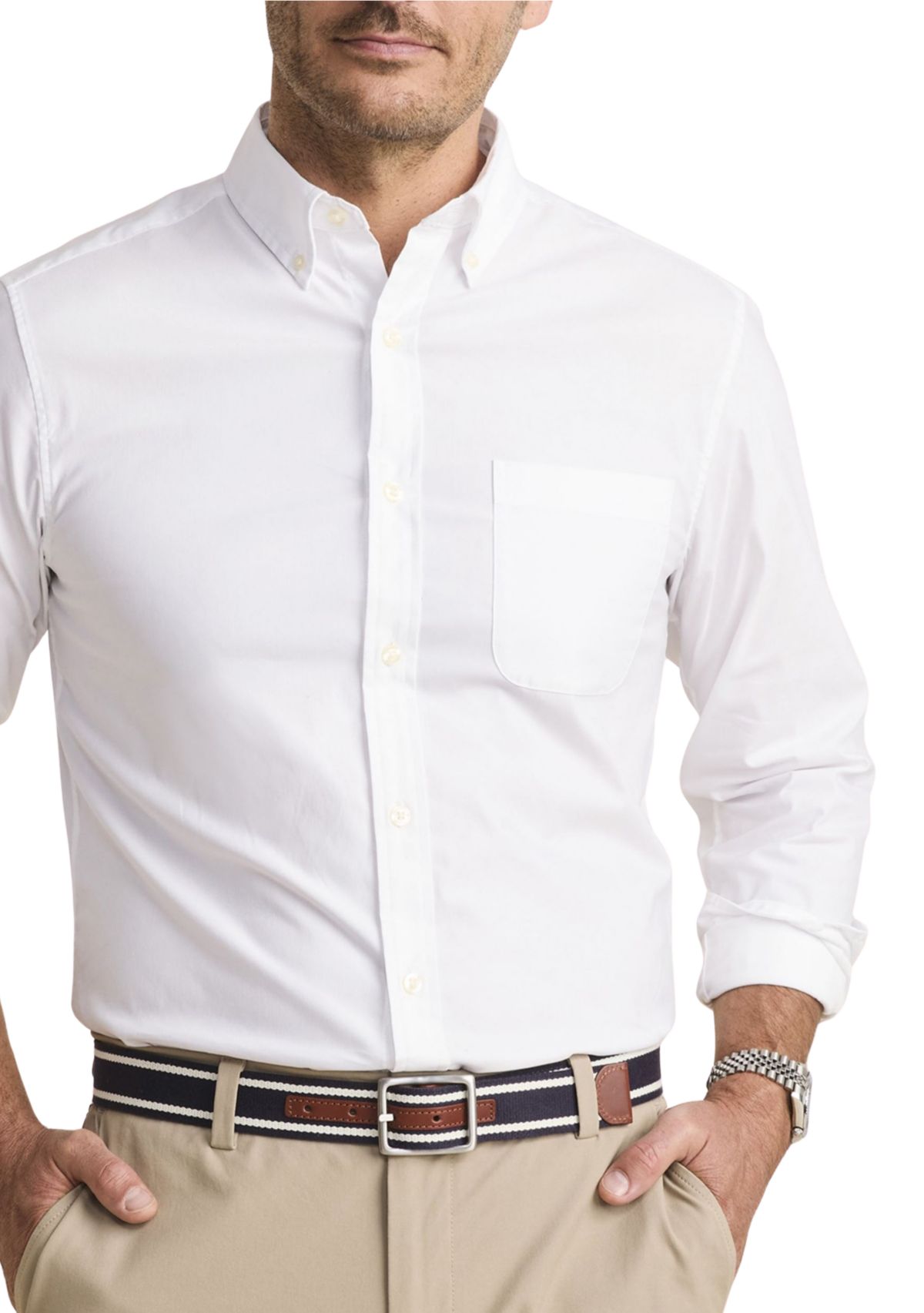 Mens Breakwater Solid Performance Cotton Shirt