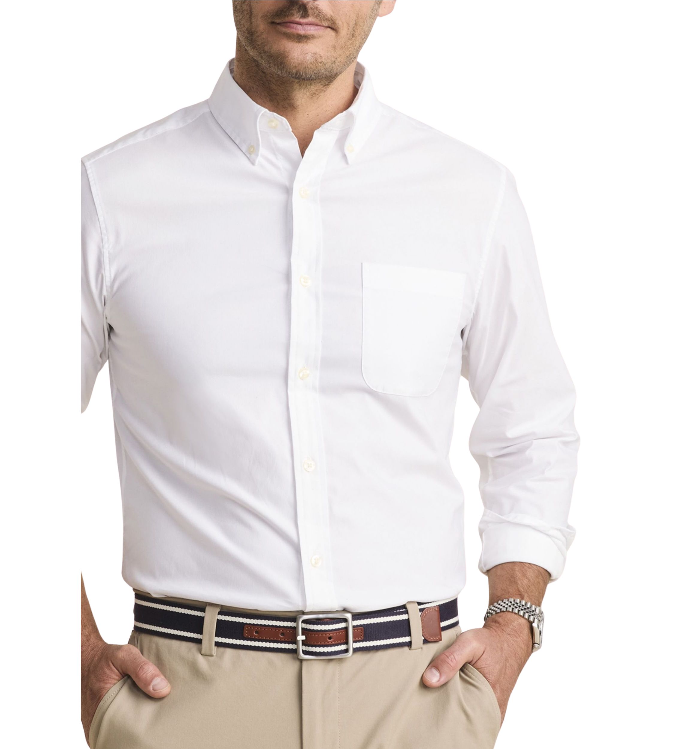 Mens Breakwater Solid Performance Cotton Shirt