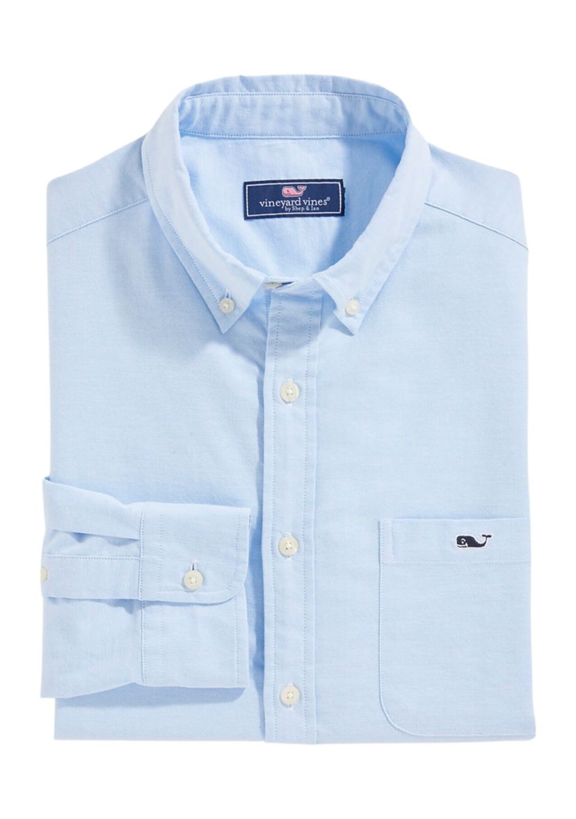 Ocean Solid Stretch Oxford Shirt