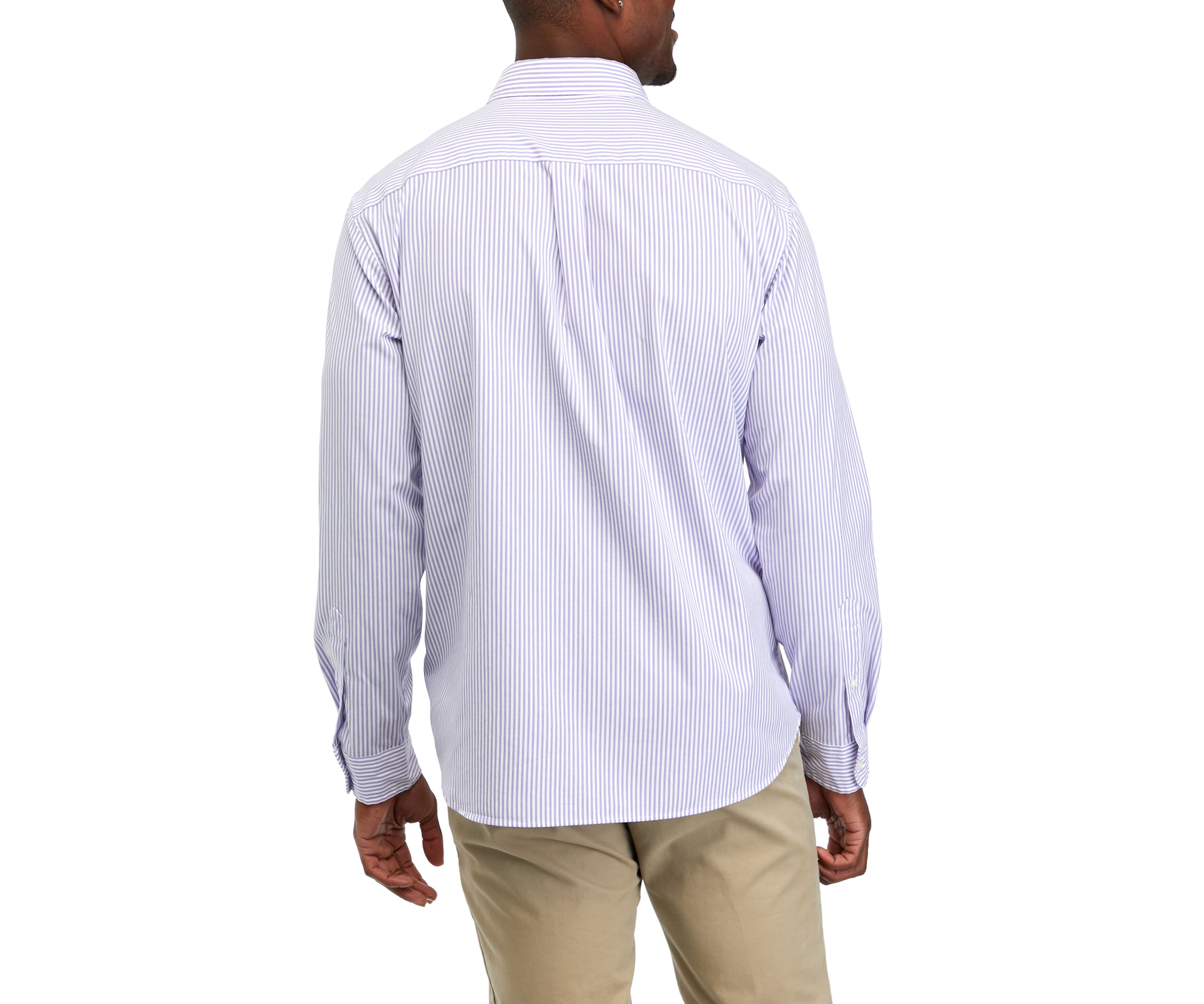 Mens Stripe Stretch Poplin Shirt
