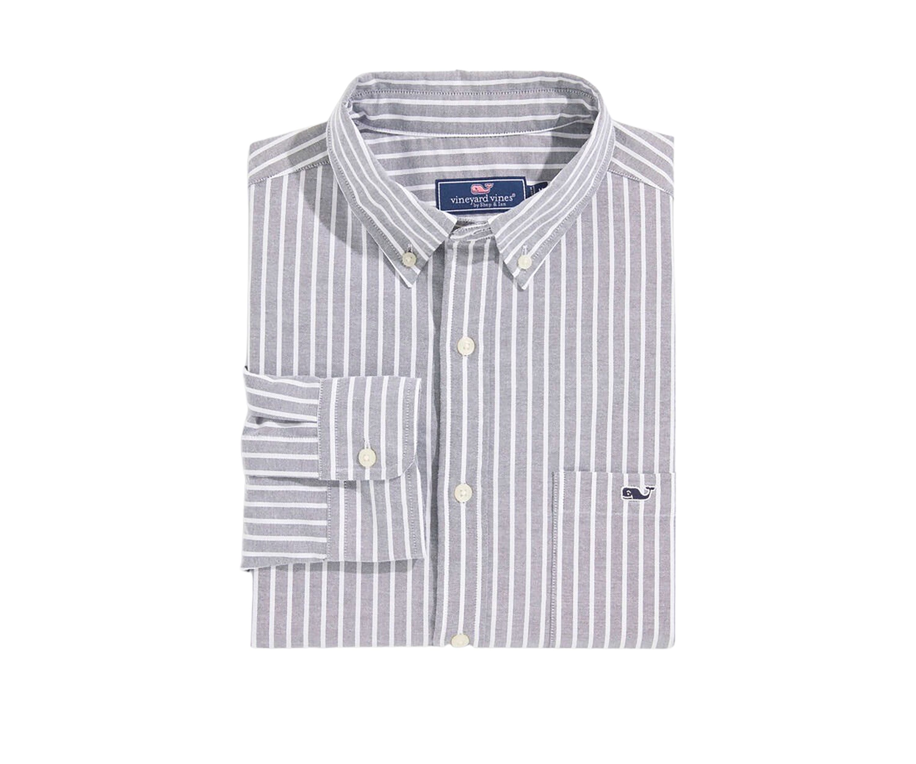 Mens Stripe Stretch Oxford Shirt