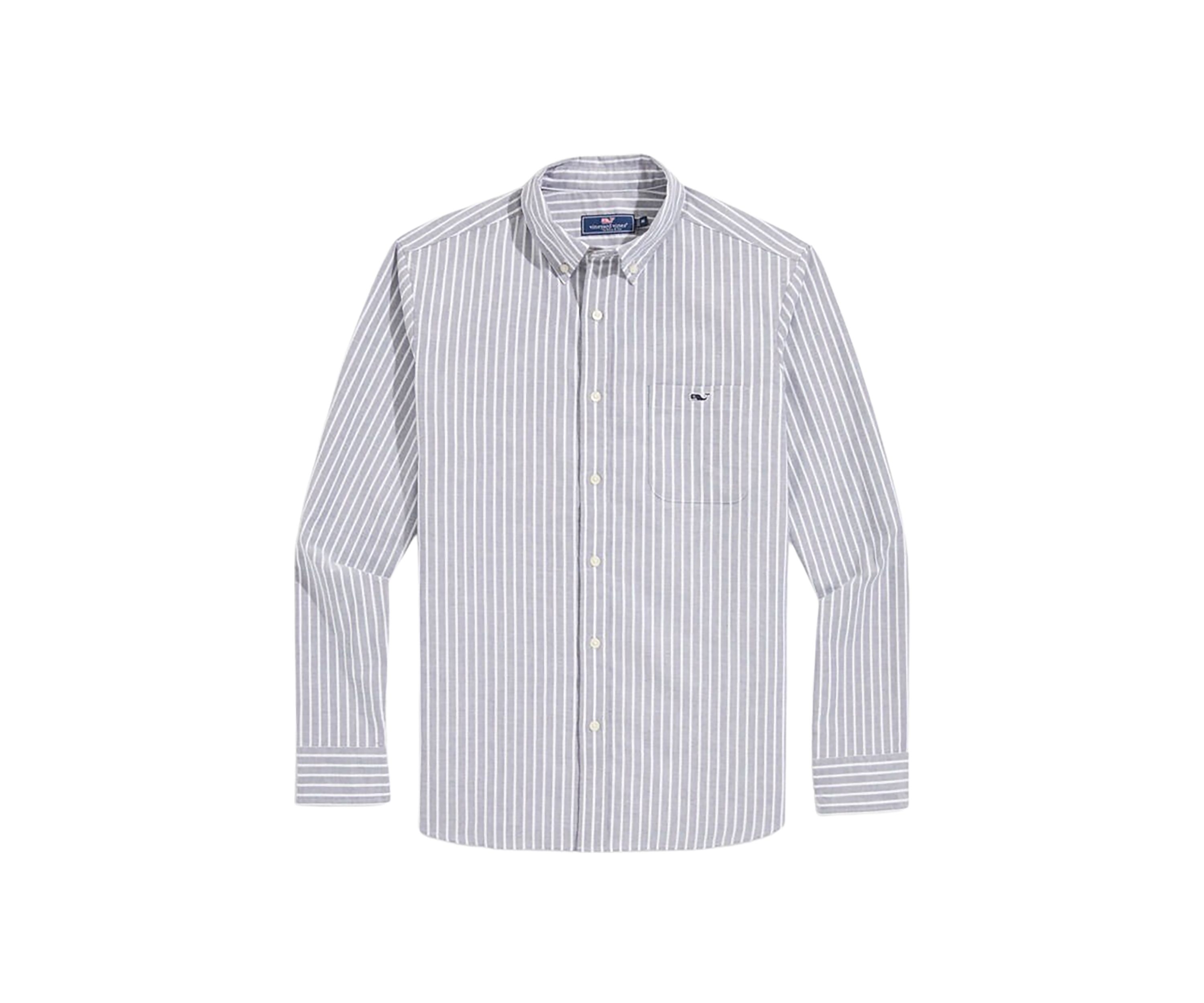 Mens Stripe Stretch Oxford Shirt