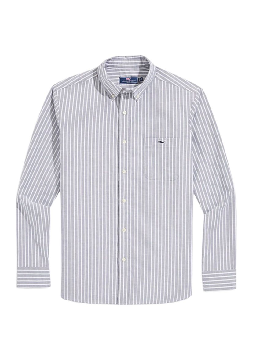 Mens Stripe Stretch Oxford Shirt