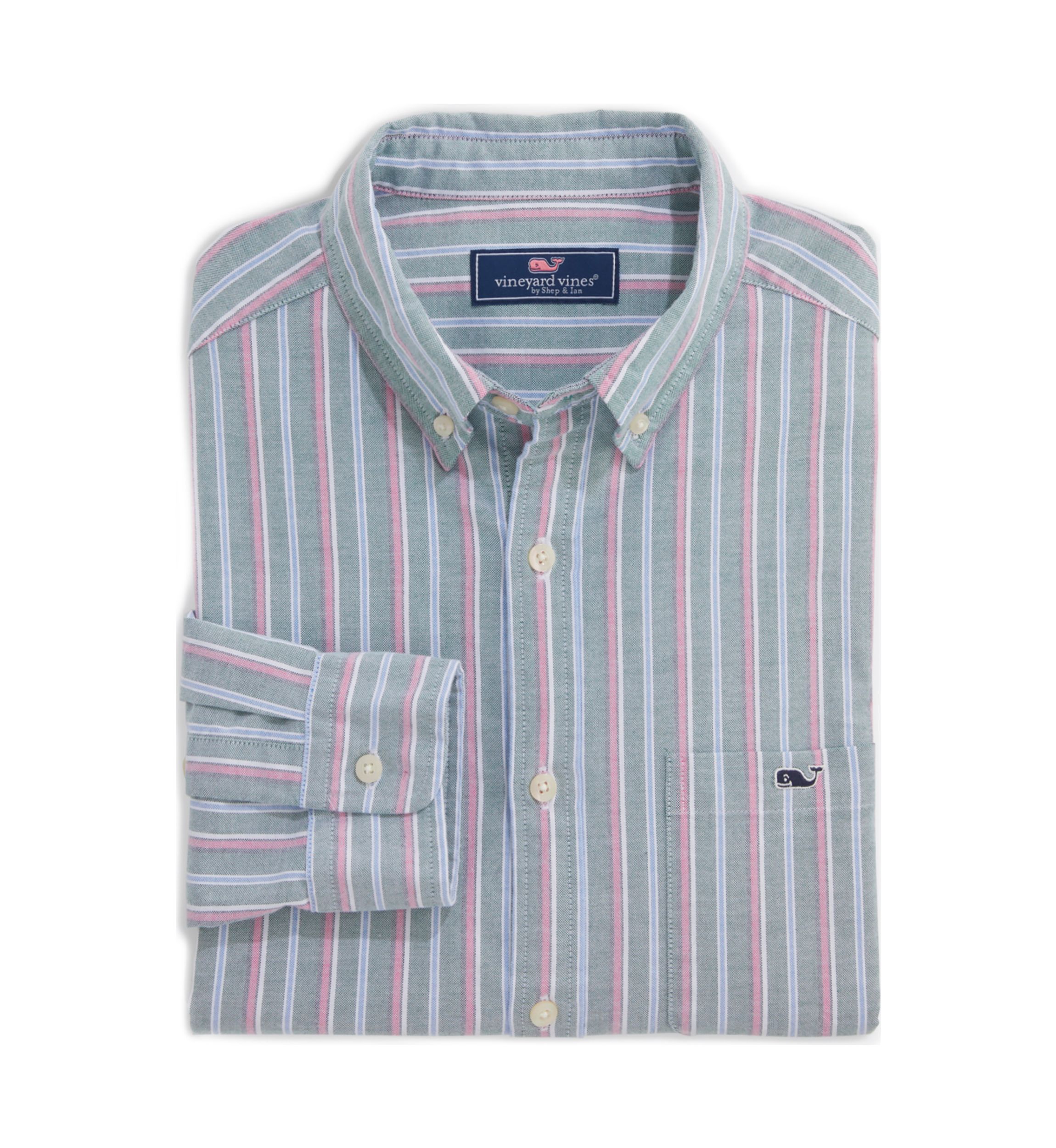Mens Stripe Stretch Oxford Shirt