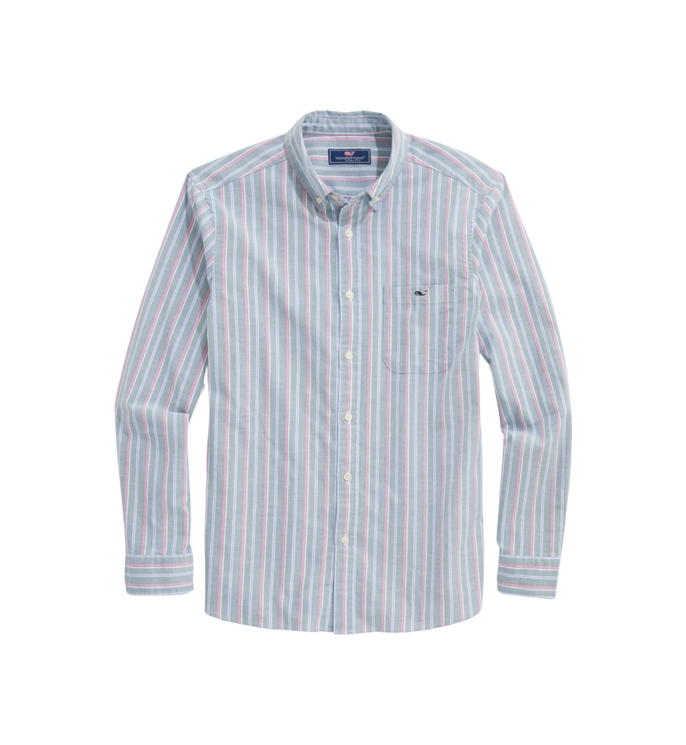Mens Stripe Stretch Oxford Shirt