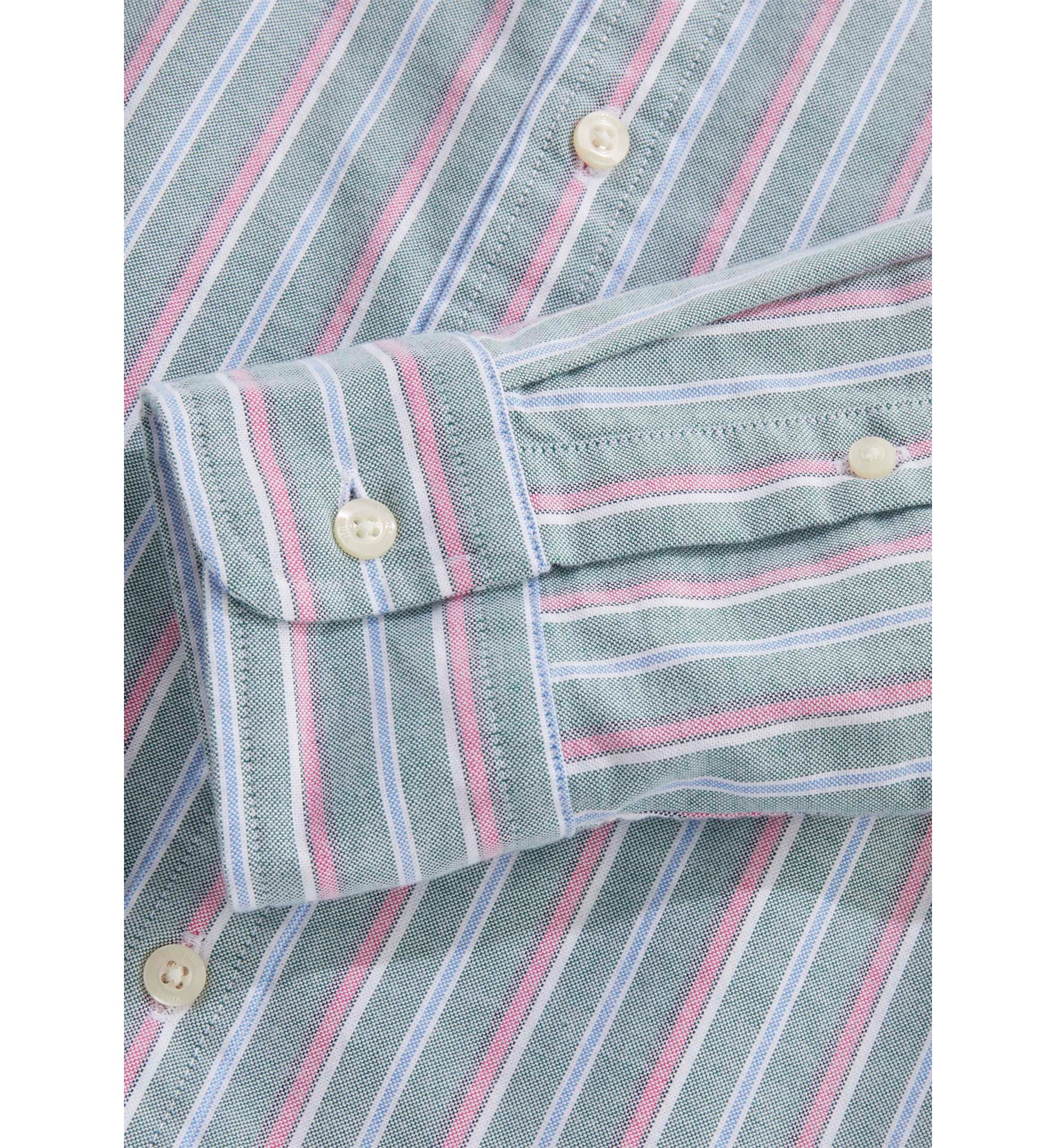 Mens Stripe Stretch Oxford Shirt