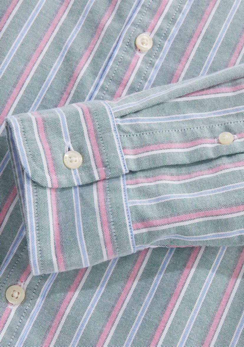 Mens Stripe Stretch Oxford Shirt