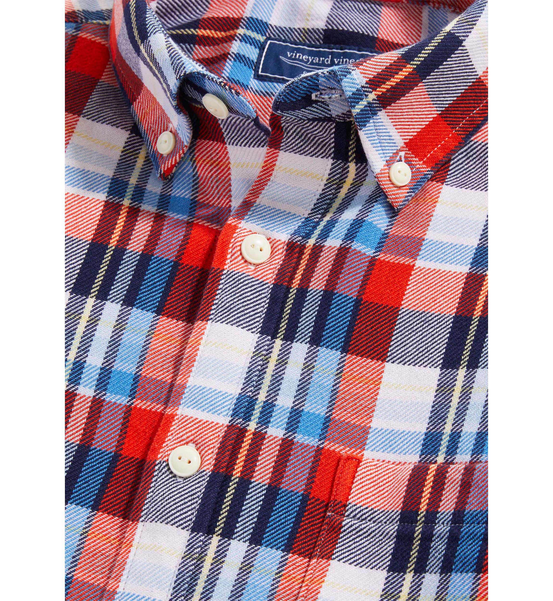 Mens Cotton Twill Plaid Shirt