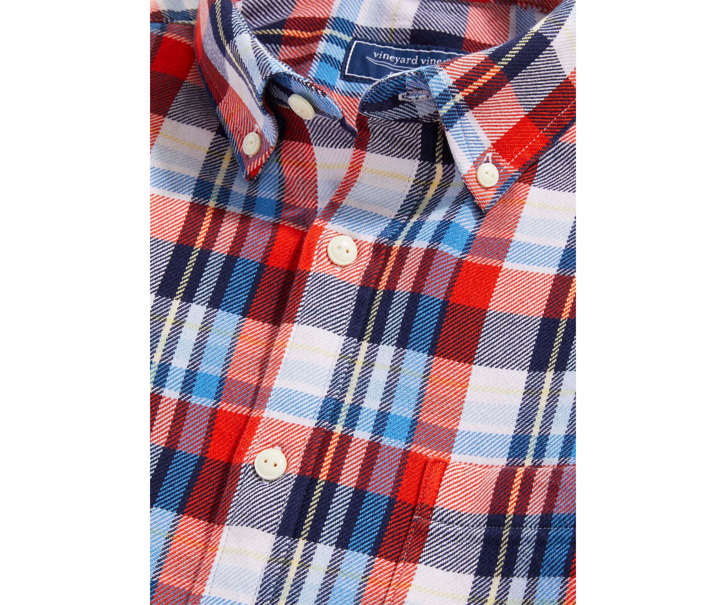 Mens Cotton Twill Plaid Shirt
