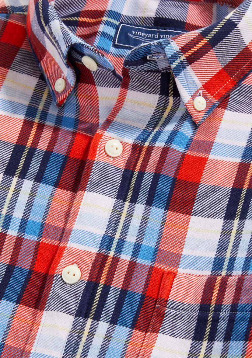 Mens Cotton Twill Plaid Shirt
