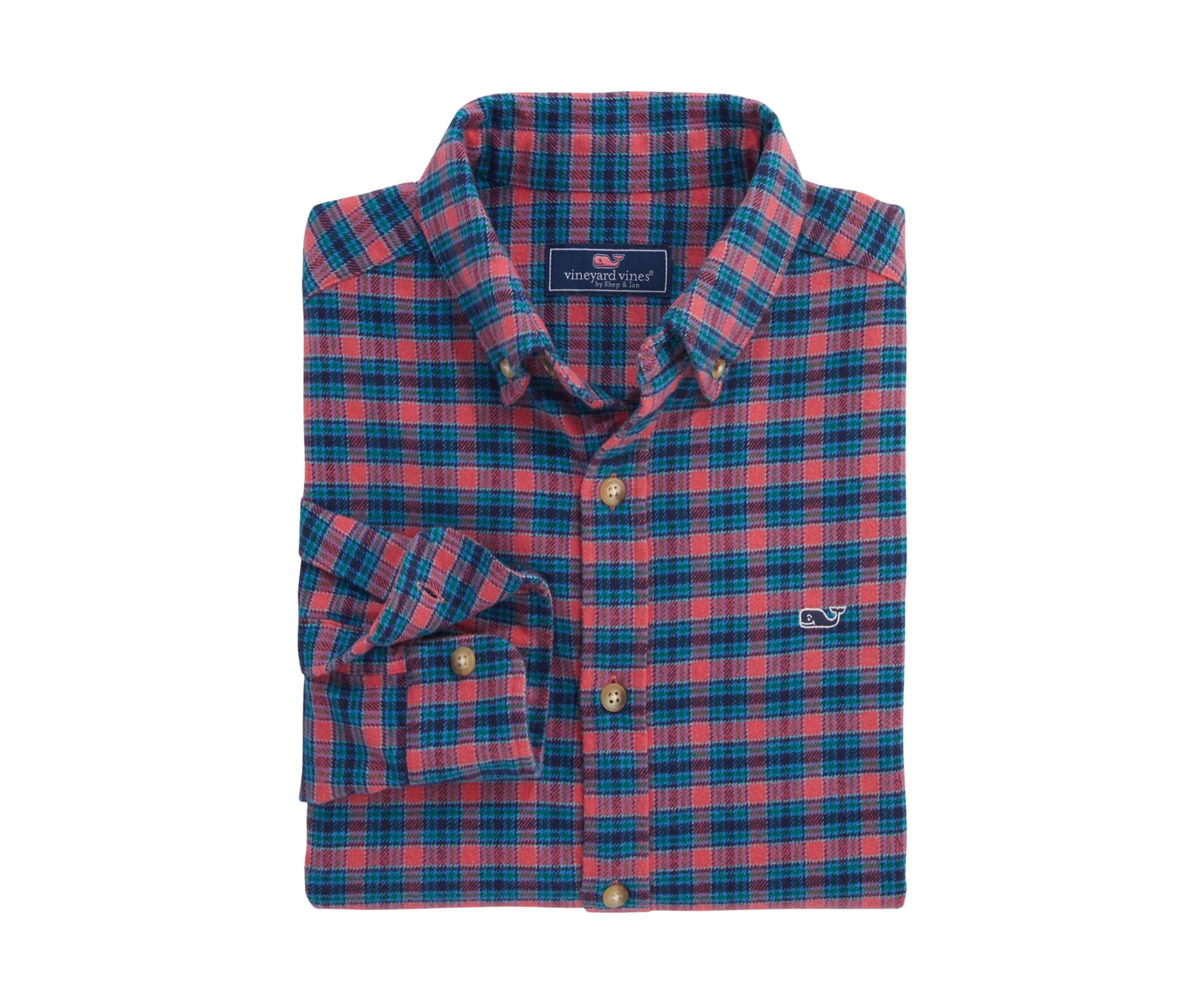 Mens Flannel Check Whale Shirt