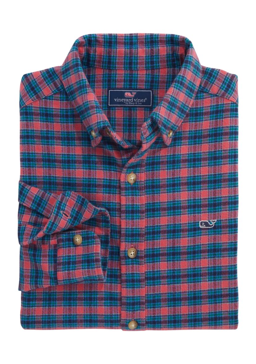Mens Flannel Check Whale Shirt