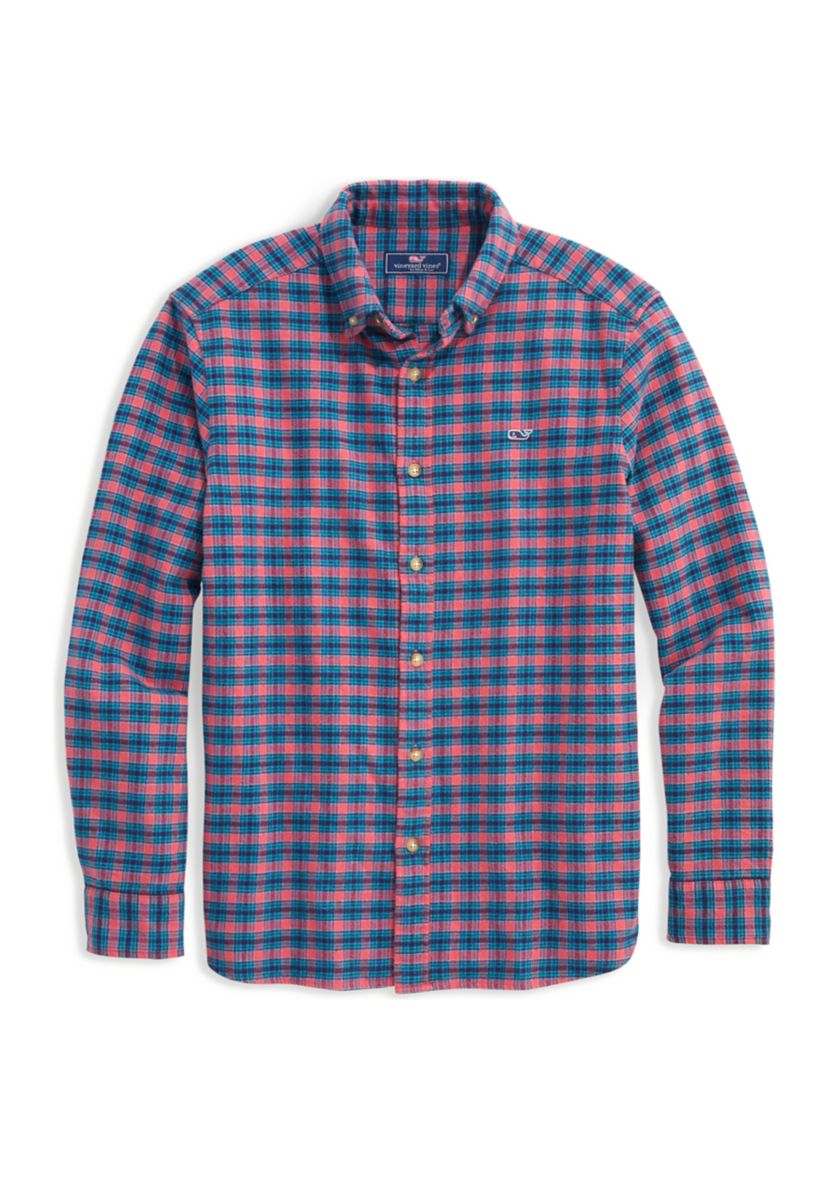 Mens Flannel Check Whale Shirt