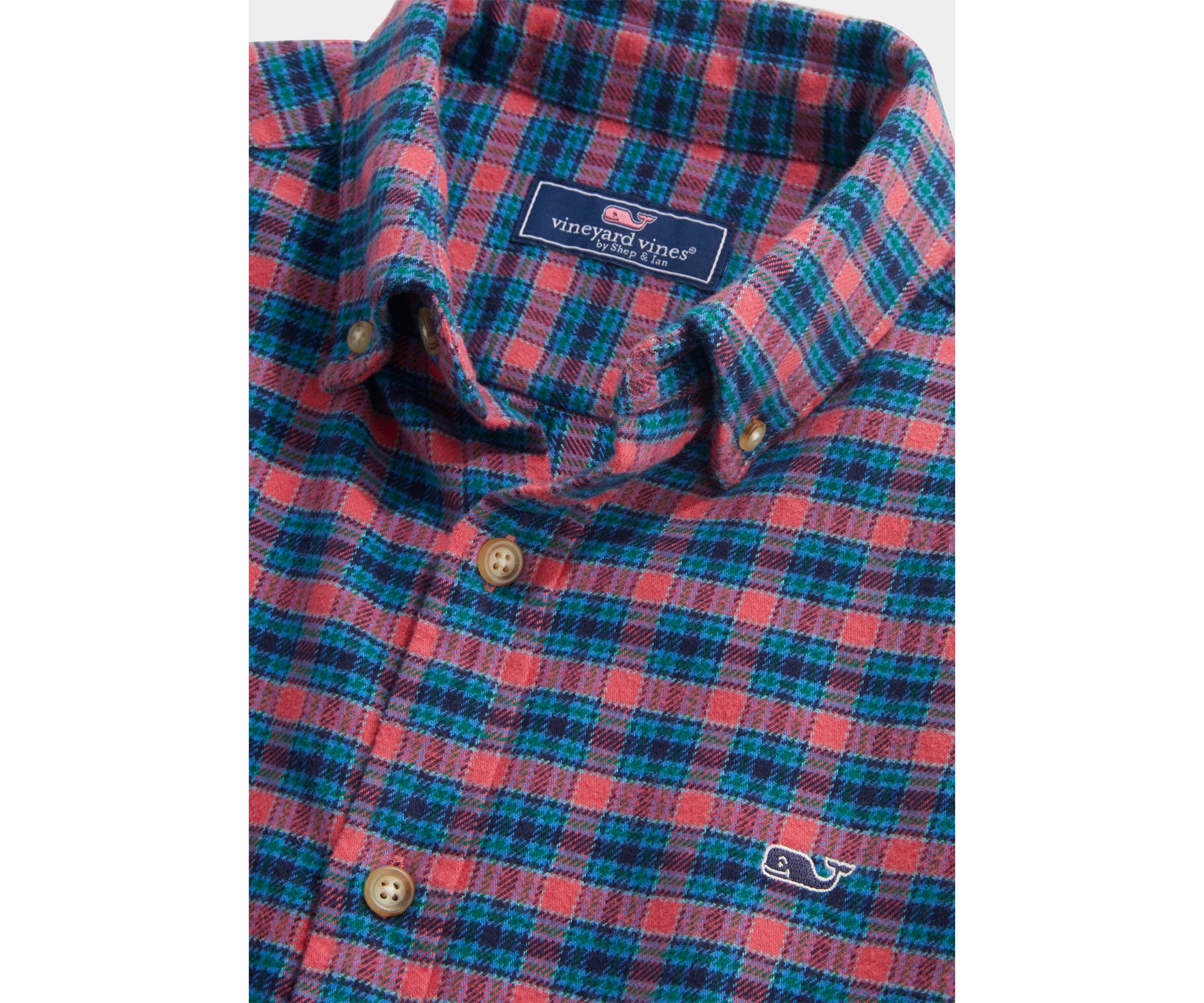 Mens Flannel Check Whale Shirt