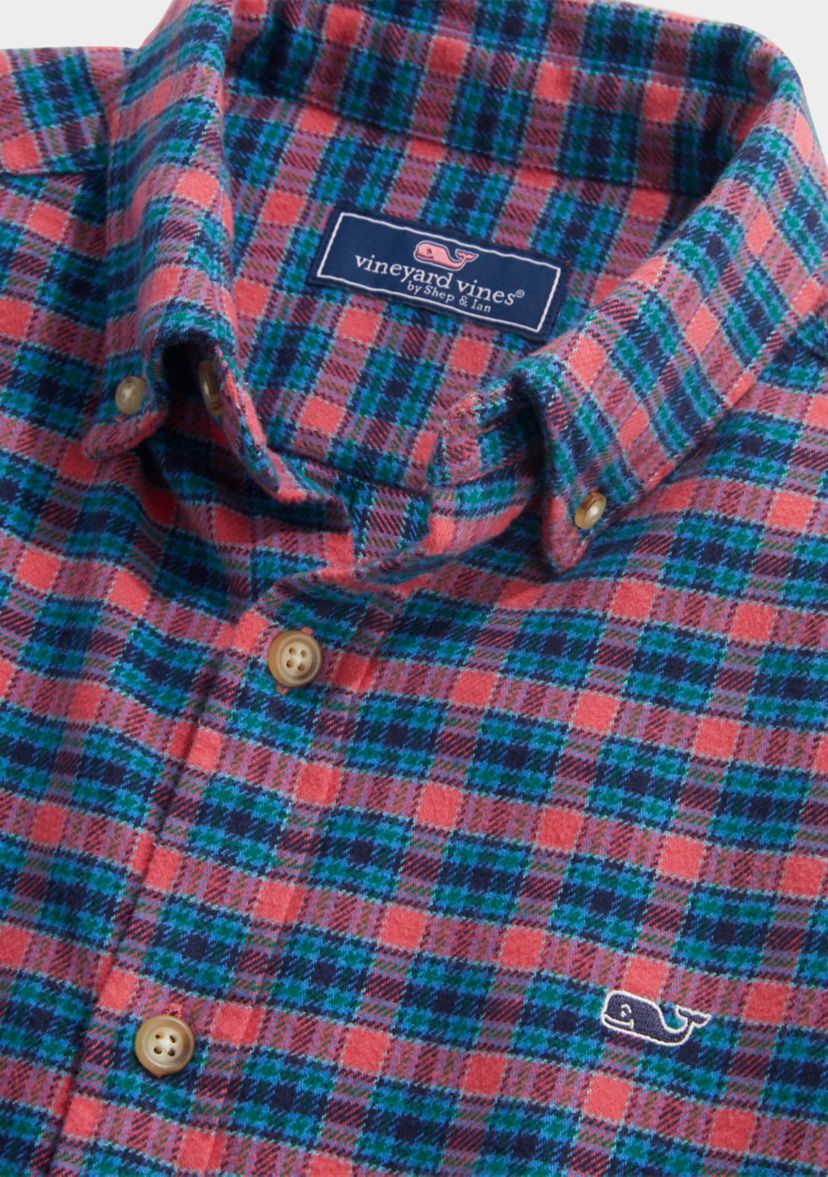 Mens Flannel Check Whale Shirt