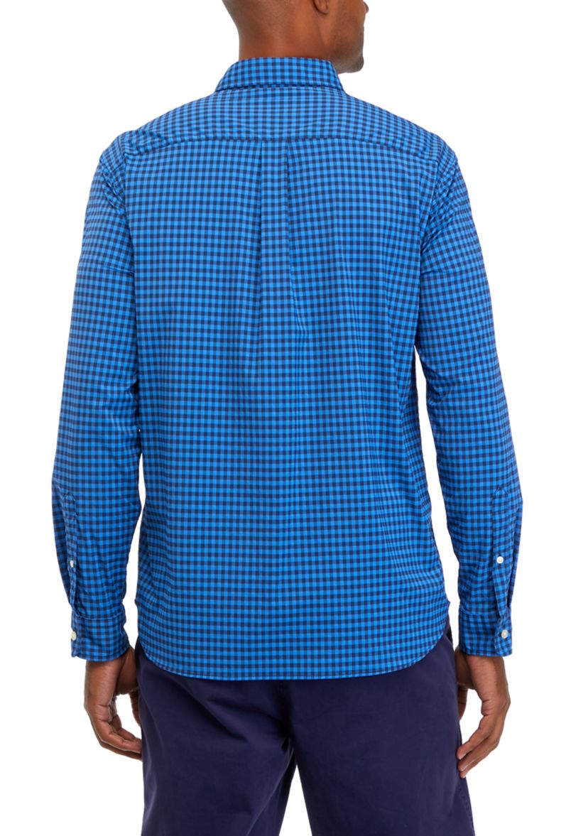Mens On-the-Go Lightweight Gingham Shirt