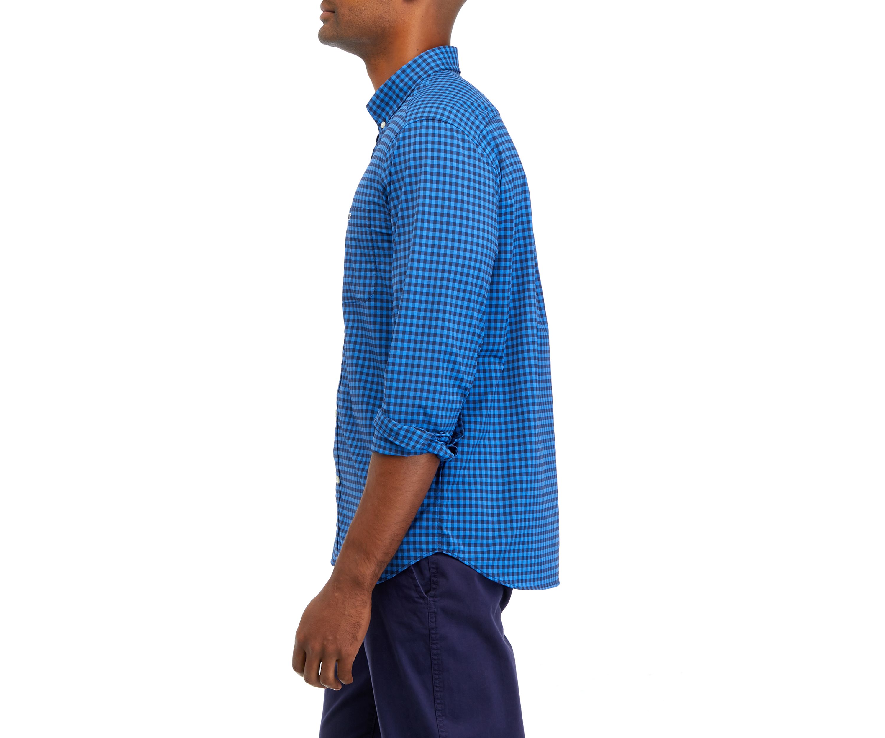 Mens On-the-Go Lightweight Gingham Shirt