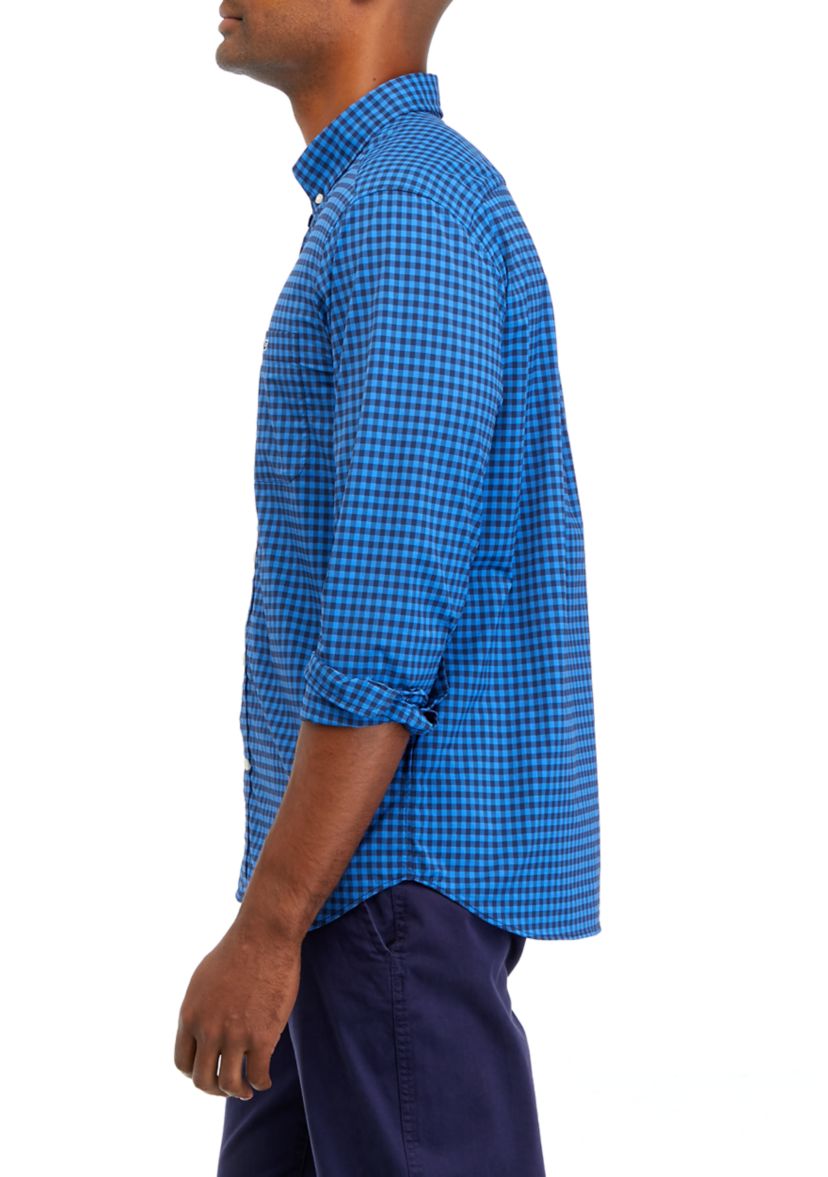 Mens On-the-Go Lightweight Gingham Shirt