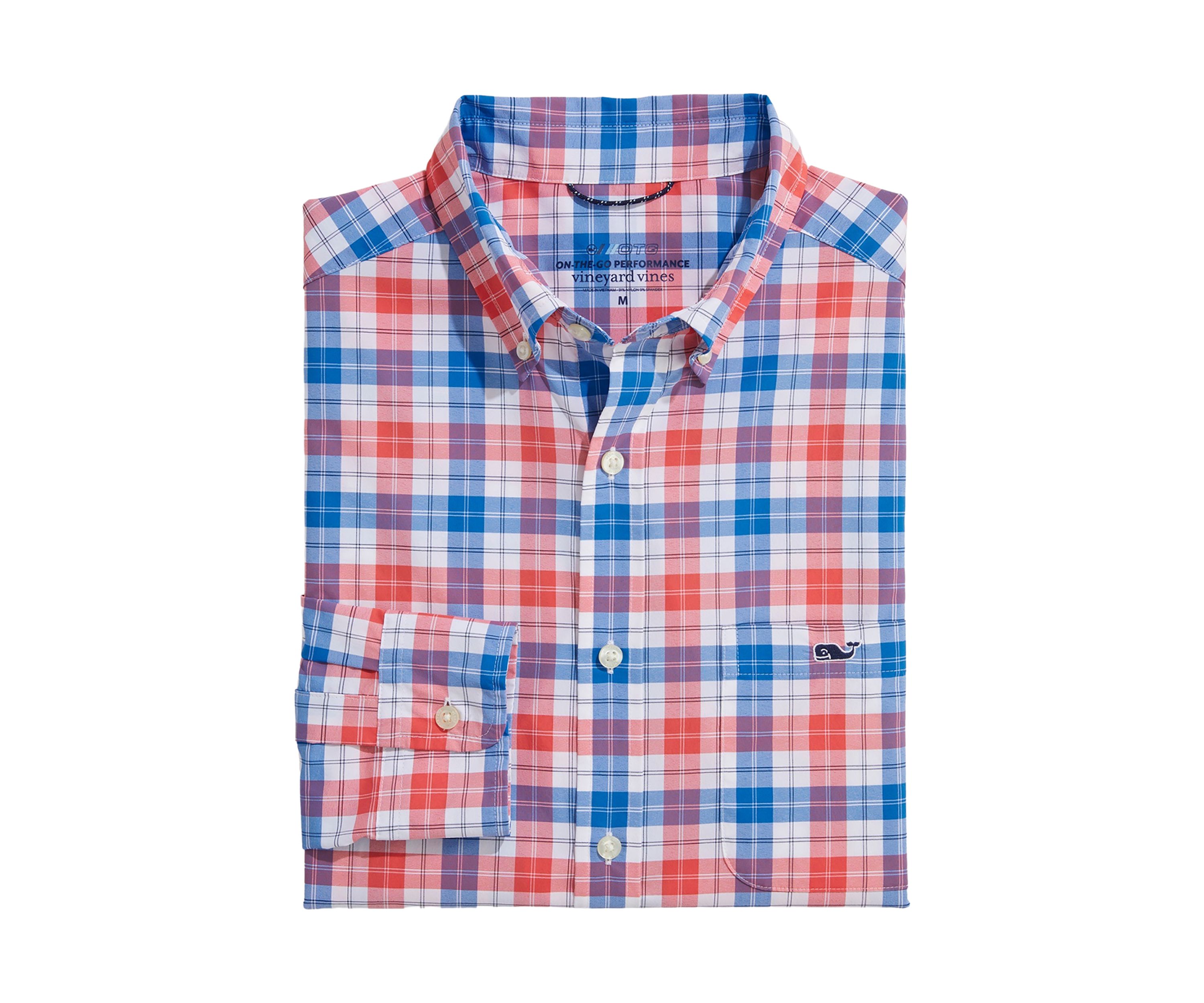 Mens Plaid On the Go Nylon Shirt