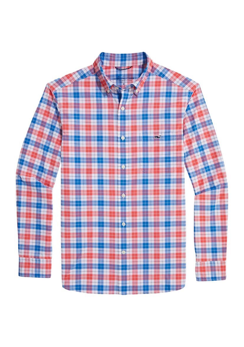 Mens Plaid On the Go Nylon Shirt