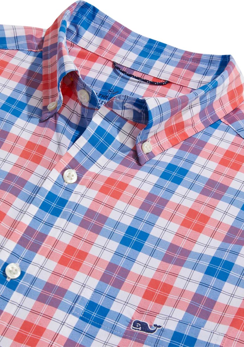 Mens Plaid On the Go Nylon Shirt